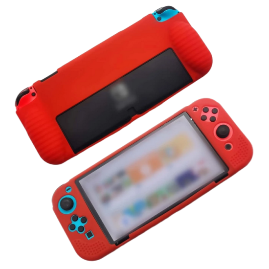 Dust-proof Button Cover & Silicone Case Compatible Nintendo Switch