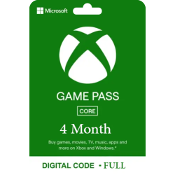 Xbox Game Pass for Console: 4 Month Membership - Full -  [Digital Code]