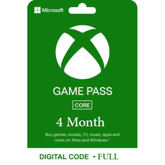 Xbox Game Pass for Console: 4 Month Membership - Full -  [Digital Code]