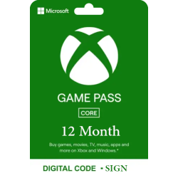 Xbox Game Pass for Console: 12 Month Membership - Sign -  [Digital Code]