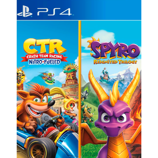 Crash Team Racing & Spyro Reignited Trilogy Game Bundle Arabic -PS4 -USED