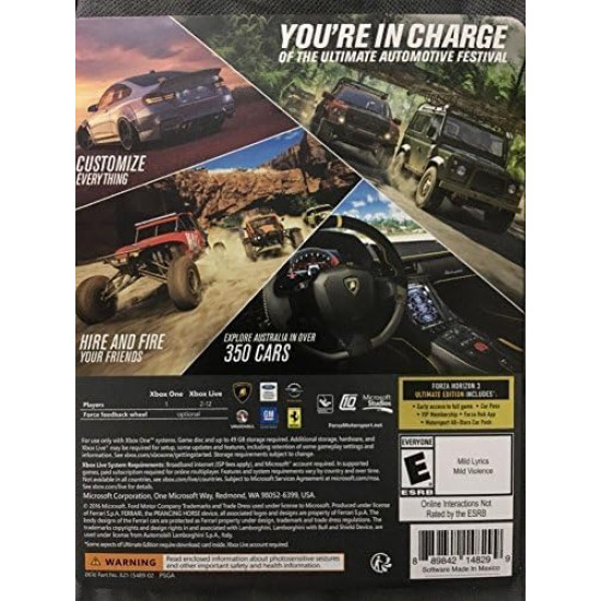 Forza Horizon 3 – Xbox One-USED